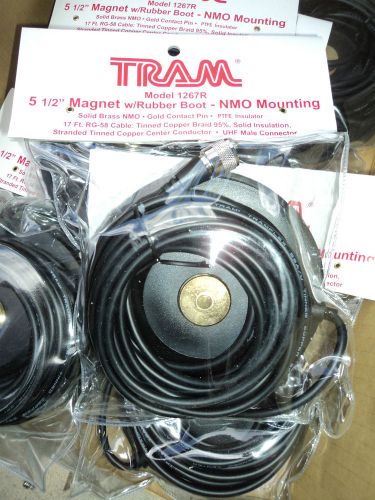 TRAM 5 1/2&#034; Magnetic Mag NMO Mount UHF Male PL-259 ANTENNA Mount W/ Rubber 1267R