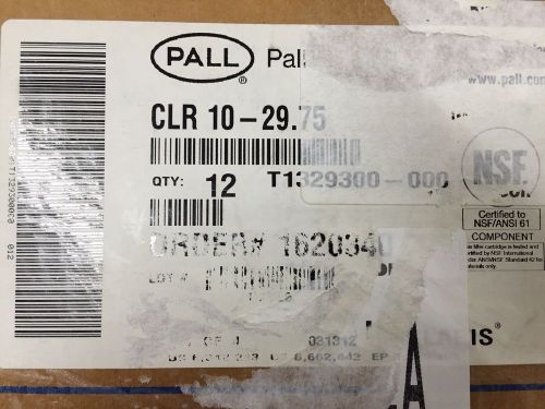 Box of 12 Pall CLR 10-29.25&#034; Claris Filter Cartridges