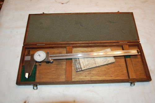Mitutoyo 12&#034; Dial calipers 505-628-50 (Crystal Missing)