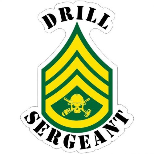 DRILL SERGEANT Oilfield Trash Skull &amp; Tools Hard Hat Sticker Driller Decal