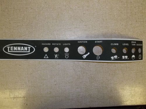 Tennant Floor Scrubber Control Panel Bezel Label *FREE SHIPPING*