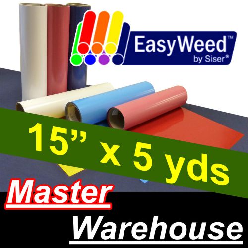Heat transfer vinyl material heat press siser easyweed 15 x5 yds over 31 colors for sale
