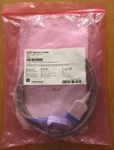 Nellcor OxiMax SpO2 Interface Cable (10 ft) - Ref 2021406-001