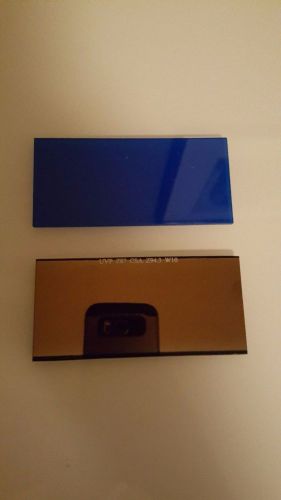 ULTRA Blue welding lens with hardened Gold filter 2&#034; X 4.25  2pc Shade 10
