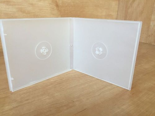 100 CLEAR DOUBLE CD DVD POLY CASES w/ SLEEVE