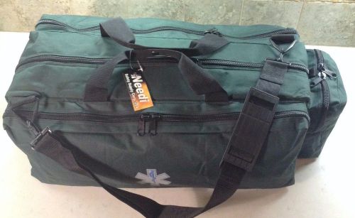 Professional medical emergency paramedic oxygen o2 trauma gear hunter green bag for sale