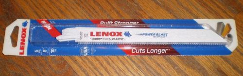 5 pk Lenox 20580 810R 8&#034; 10TPI POWER BLAST  Reciprocating Bi-Metal Blades USA