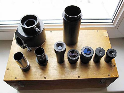 LOMO PHOTO attachment MFN-10 , Homal eyepiece: 1,7x ; 3x ; 5x microscope ZEISS