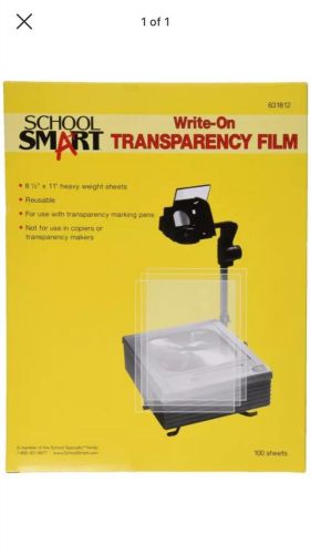 School Smart Heavy Weight Write-On Transparency Film - 8 1/2 x 11 - Pack of 100