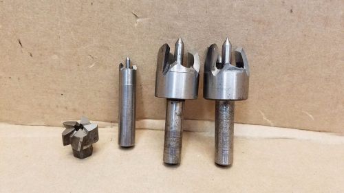 Lot of 3 Jancy Roto-Bor Circle Cutter Bit w/ Live center set 1/2&#034; and (2)1-3/16&#034;