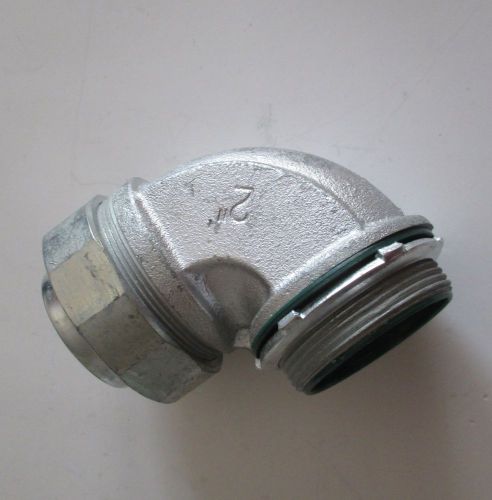 2&#034; malleable iron liquid tight 90 degree connector with insulated throat slt40t for sale