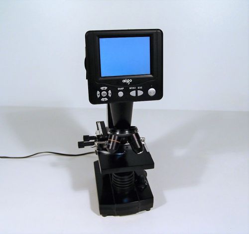 Aigo ev5610 digital microscope 3.5 lcd monitor 3 lens 4x 10x 40x 4xdig zoom 1600 for sale