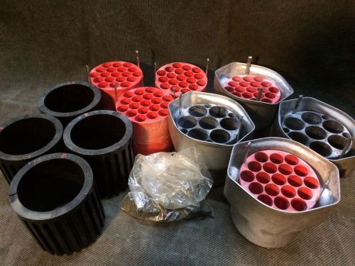 Lot iec international centrifuge inserts &amp; buckets for sale