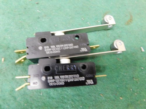 2 cherry long hinge lever snap limit switch 15a 125 or 250vac 3/4 hp 1-1/2 hp for sale
