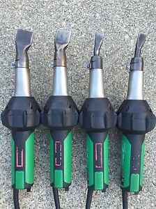 4 Leister Triac ST Heat Guns Welders 2-40MM Nozzles &amp; 2-20MM Nozzles