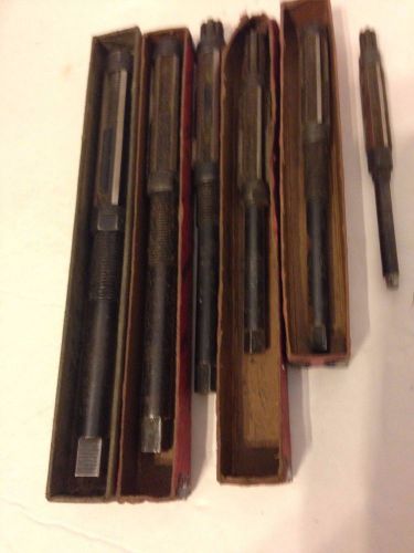 6 Lot Sizes 4/A, C- 19/32-21/32, D, E,  HIGH SPEED STEEL ADJUSTABLE BLADE REAMER