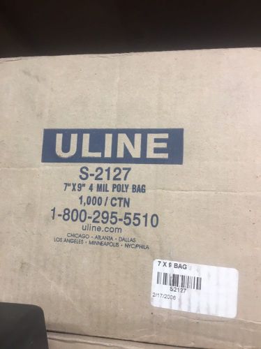 Brand New Uline S-2127 7&#034;x9&#034; 4-Mil Poly Bag 1000ct Bags