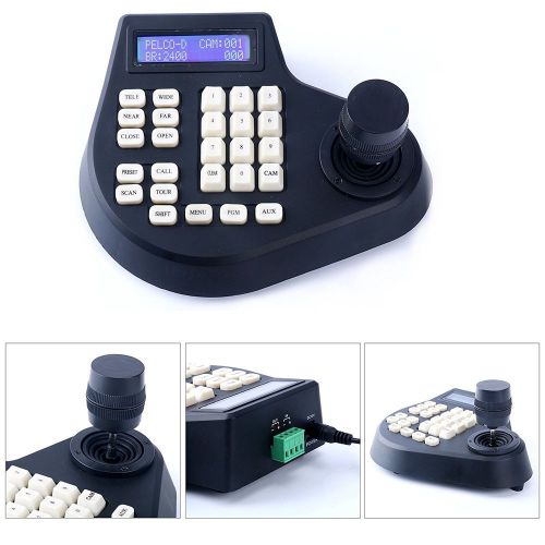 LCD Screen Display 3 Axis oystick Keyboard Controller  for CCTV PTZ Camera US