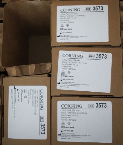 Qty 40 Corning 384 Well Assay Plates Black Untreated # 3573