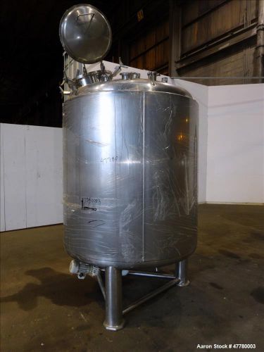 Used- precision stainless reactor, 2700 liter (713 gallon), 316l stainless steel for sale
