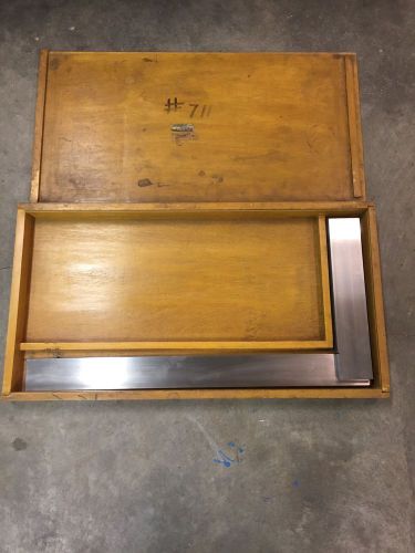 24&#034; PRECISION MACHINISTS SQUARE With CASE Good Condition