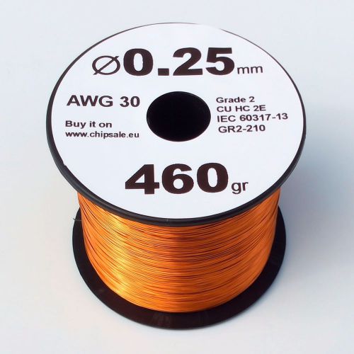 0.25 mm 30 AWG Gauge 460 grams ~1030m Enamelled Copper Magnet Enameled Wire Coil