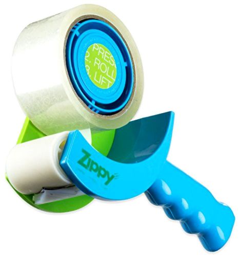 Zippy- 8X EASIER! Revolutionary! Best Tape Gun for Moving, Home &amp; Office- SAFE-
