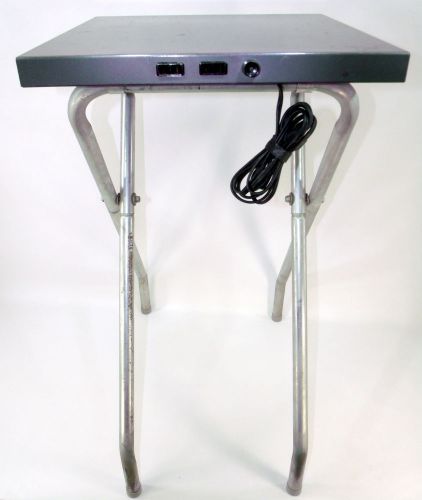 Vintage foldable projector table with power panel - durable hammertone finish for sale