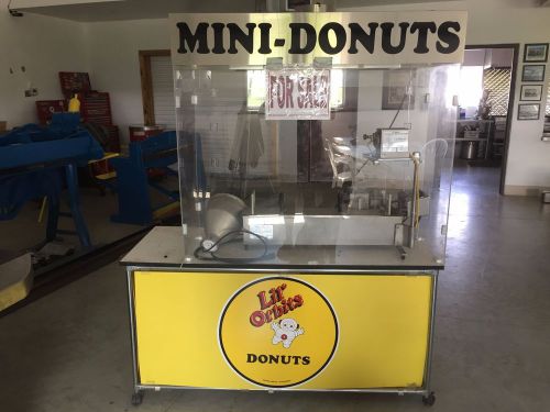 Lil orbits donut machine with stand and filtration hood for sale