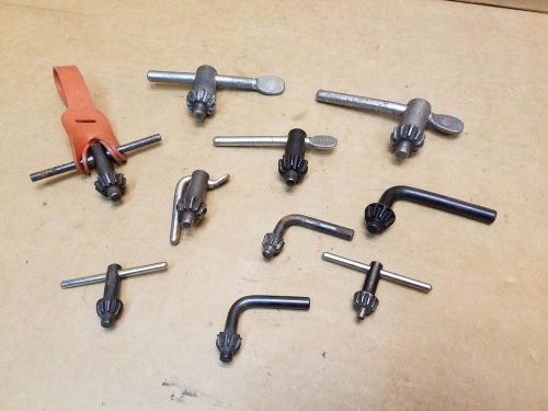 Lot of 10 Assorted Drill /Lathe Chuck Key JACOBS #3, #2, #1, #32 Supreme Others