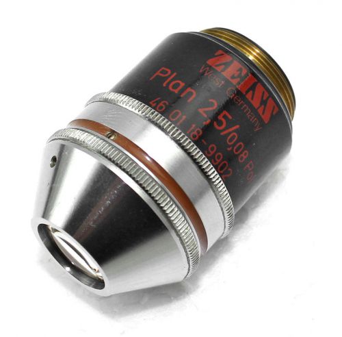 Zeiss Plan 2.5/0.08 Pol 160/- Objective with Rotatable Top for Microscope