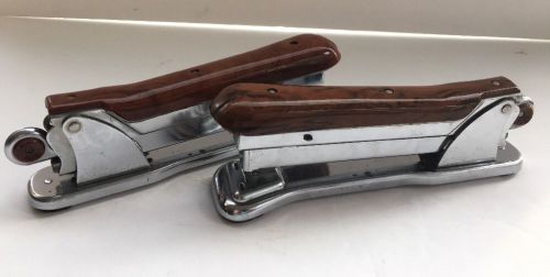 2 Vintage Ace Fastener Corp. ACELINER 502 STAPLERS The Executive&#039;s Stapler Brown