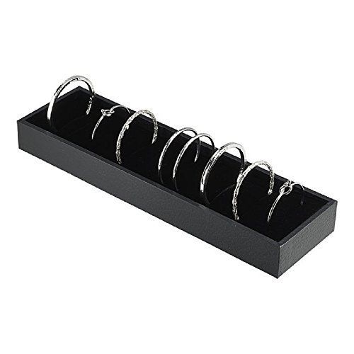 Regal Pak Black Bangle Trays With 21 Slot Inserts For Jewelry Display