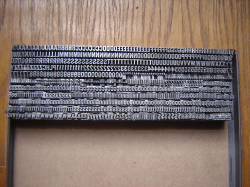 Letterpress Metal Type  &#034; Gothic Condensed&#034;  18 Point