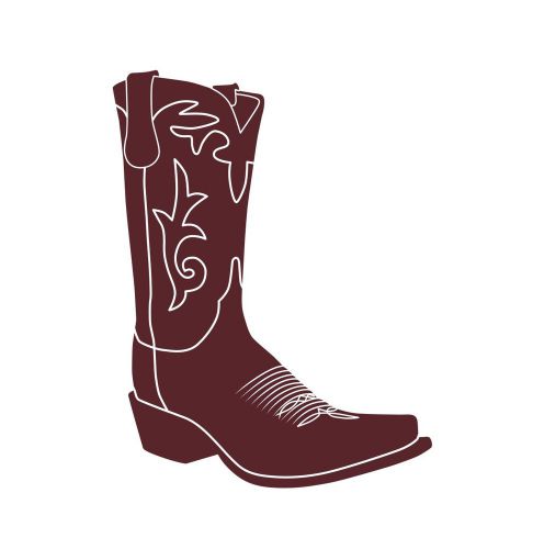 Designer Cowboy-boot Vinyl Sticker Decals For Shoes Shop, Showroom Decor 2066