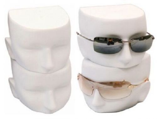 Free Shipping Fiberglass Matte White Female Sunglasses Display Heads