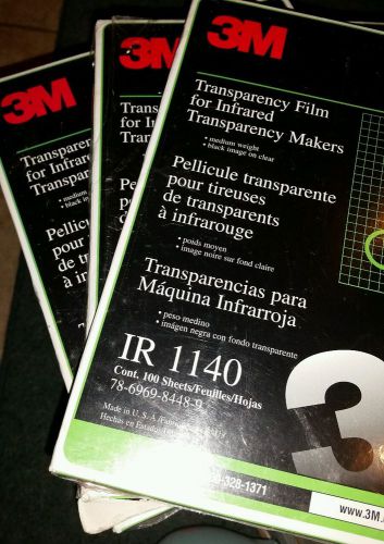 3 BOXES 3M Transparency Film Infrared Transparency Makers IR 1140 100 Sheets NIB