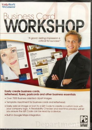 Software PC ValuSoft Business Card Workshop 4.0 Logo Graphics Software DVDC318