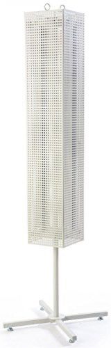 Displays2go 68 floor pegboard spinner rack, magnetic (md4pfswh) for sale