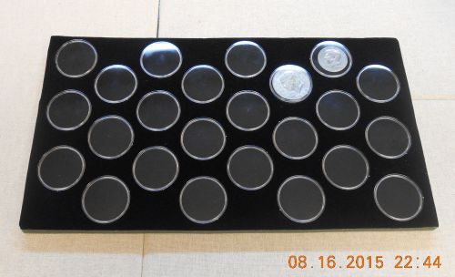 24 black Foam ROUND Gem Jems,Coins, Jewrerly Display