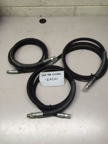 Extra long 6&#039; hydraulic hose 4 greenlee 746 ram 767 pump w/1/4&#034; npt only!  jack for sale
