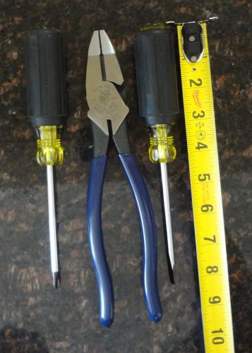 Klein Tools 3 Piece Electrician Tool Kit (Pliers, Screwdrivers)