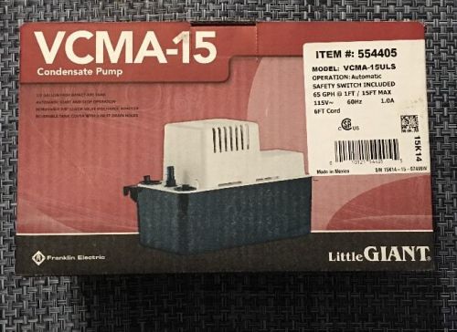VCMA-15ULS 554405 NEW LITTLE GIANT CONDENSATE REMOVAL PUMP