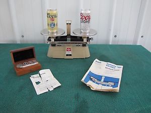 Vintage Ohaus Harvard Trim 5lb Trip Balance Scale w/ Christian Becker Weight Set