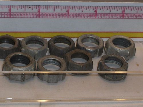 (Lot of 9) used 1/2 in. Rigid Insulated Bushing.sv