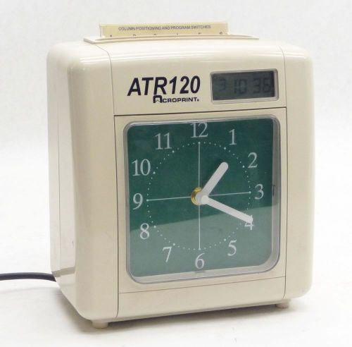 ACROPRINT ATR120 ELECTRONIC EMPLOYEE AUTO TIME RECORDER RECORD PUNCH CLOCK