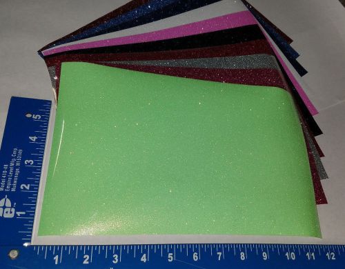 GRAB BAG 10 sheet 8x12&#034; Super Glitter Heat Press transfer vinyl HPV HTV set C