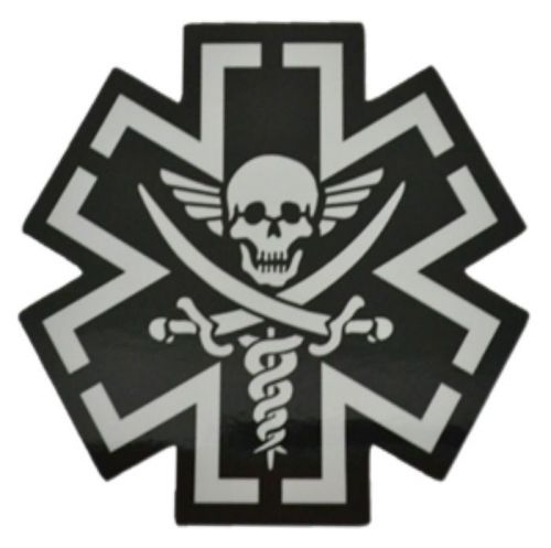 TacMed Pirate Decal - Black Medical Decal EMS TAC Medic