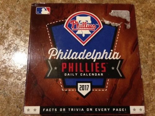 Turner 2017 MLB Philadelphia Phillies Daily Box Calendar NWT FAST SHIPPING