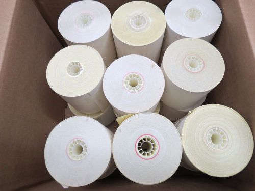 18 Rolls of 3&#034; Wide 2-Ply Carbonless Cash Register Receipt Paper Rolls